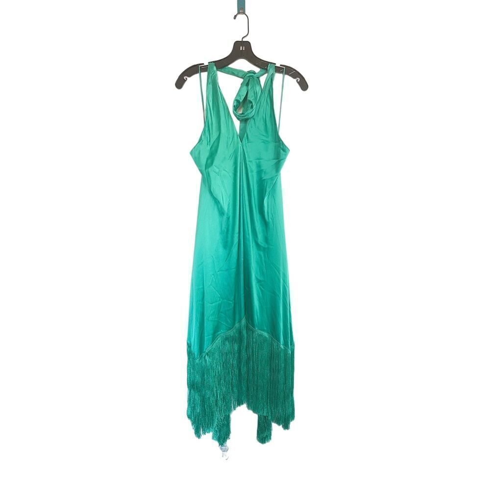 Cult Gaia ALI Fringe silk DRESS - ERBA size M - Picture 9 of 12